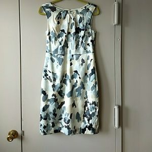 Ann Taylor 100 Silk Multi Color Dress